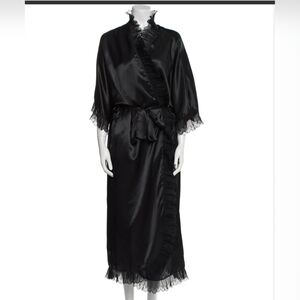 Christian Dior robe  vintage from the late 70s and early 80s - Black Lingerie